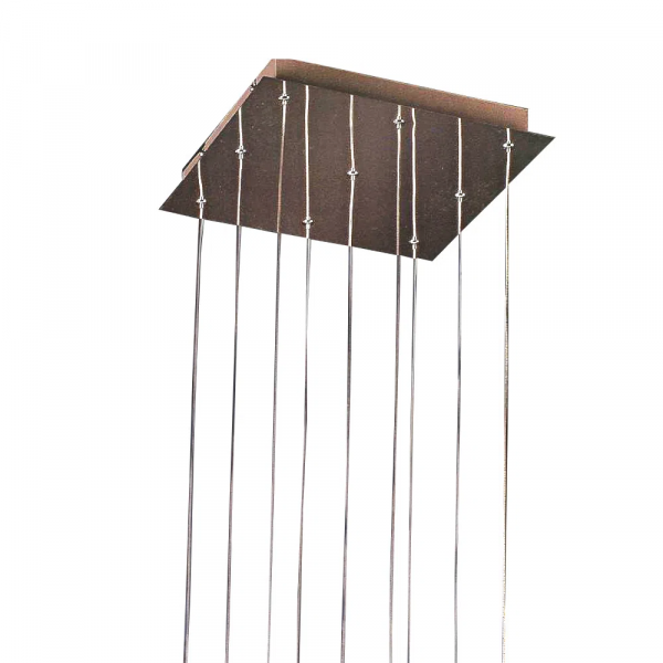 PENDENTE DROP CROMADO E TRANSPARENTE (C)31CM (L)31CM (A)21CM 9XG4 180W - HO1370B - 1