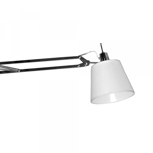 PENDENTE SCOPE CROMADO E BRANCO (D)25CM (A)142CM 1XE27 40W - HU1002C - 2