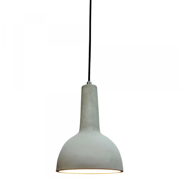 PENDENTE CONCRET CROMADO E CINZA (D)19CM (A)29CM 1XE27 40W - ID001
