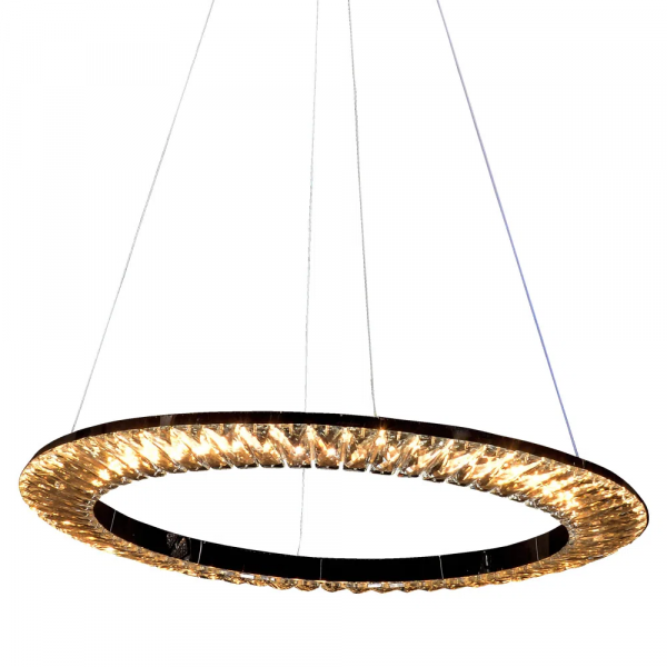 PENDENTE ORBIT CROMADO E TRANSPARENTE (D)62CM (A)3.5CM 1X30W 3000K 1650LM - ID009C - 2