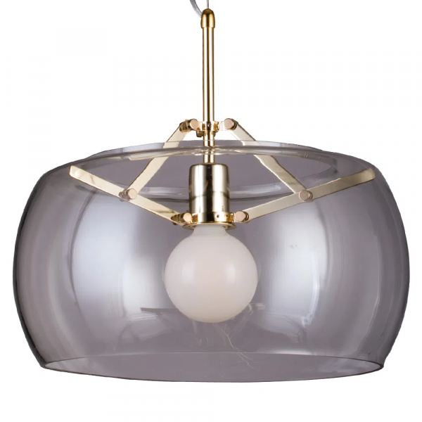 PENDENTE NOBU D 40CM X 31CM 1 X A60 40W FRENCH GOLD E TRANSP - RE004GC - 2