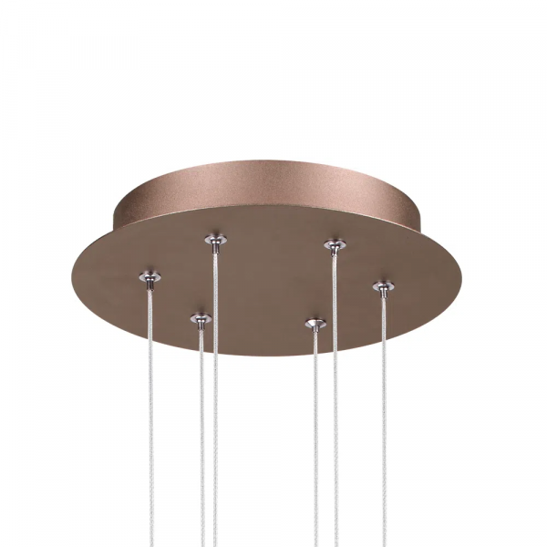 PENDENTE CORDEL DOURADO E BRANCO (C)60CM (L)60CM (A)13CM 6X5W + 6X2W 2700K - CD008 - 1