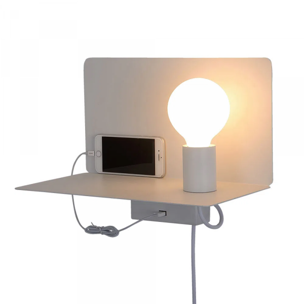 ARANDELA ÉLE BRANCO (C)35CM (L)19.5CM (A)26CM 1XE27 40W - ML008W - 1