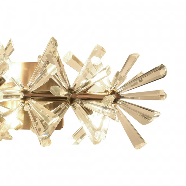 ARANDELA FLORA DOURADO E TRANSPARENTE (C)53CM (L)23CM (A)18CM 6XG4 18W - DY002 - 3