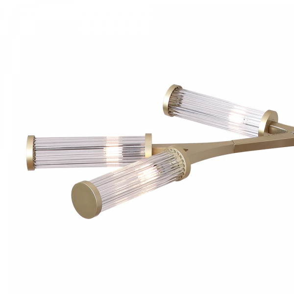 PENDENTE FLORESTA DOURADO E TRANSPARENTE 100CM X 30CM X 60CM 6XG9 150W - HM001 - 2