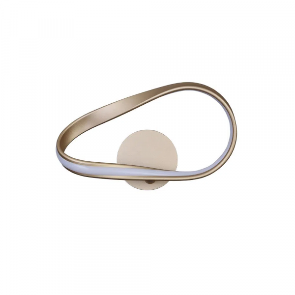 ARANDELA FLOW DOURADO (C)38CM (L)23CM (A)12CM 1X12W 3000K 600LM - SB007G - 1