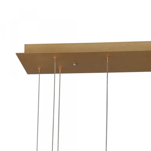 PENDENTE GLITTER DOURADO E TRANSPARENTE (C)85CM (L)16CM (A)71CM 1X40W 3000K - HC009L - 1