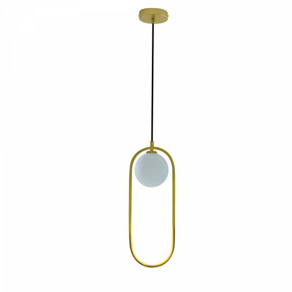 PENDENTE GUDE DOURADO (D)17CM (A)47CM 5X5W G9 - 2