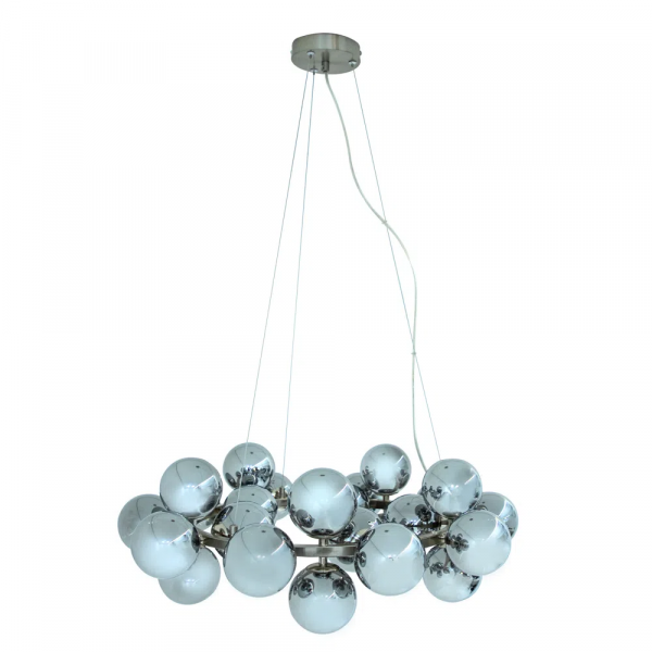 PENDENTE HALO NIQUELADO E CROMADO (D)69.5CM (A)24CM 25XG9 125W - PENDENTE HALO NIQUELADO E CROMADO (D)69.5CM (A)24CM 25XG9 125W - 1