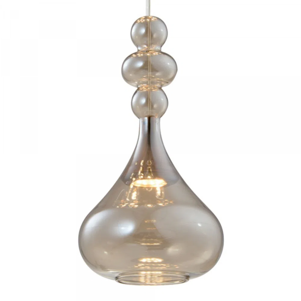 PENDENTE LAE DOURADO E CHAMPAGNE (D)15CM (A)29CM 1X5W 3000K - KB003 - 3