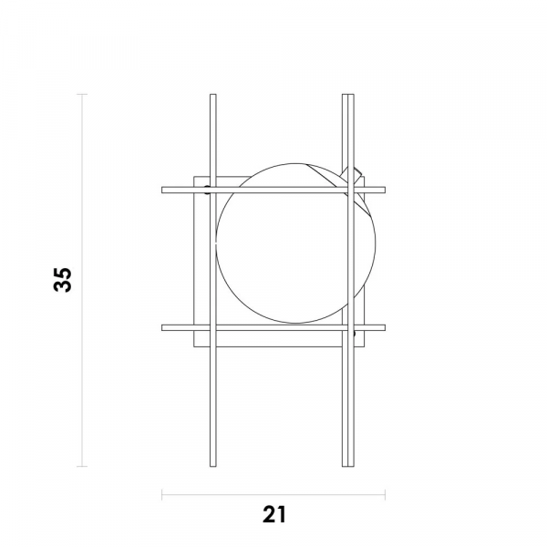 ARANDELA DIX DOURADO E BRANCO (C)21CM (L)21,5CM (A)35CM 1X25W G9 - 1