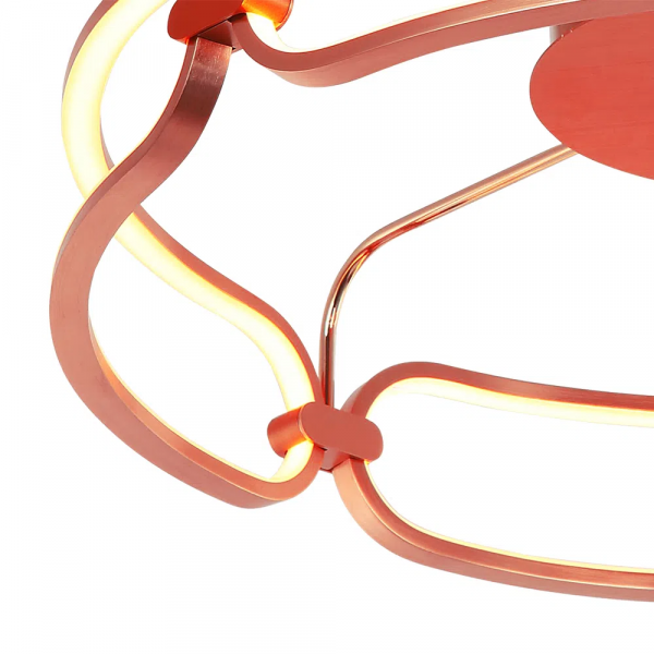 PLAFON DE SOBREPOR LÚMINA ROSE GOLD (D)60CM (A)17CM 1X45W 3000K 2250LM - BB016LE - 2