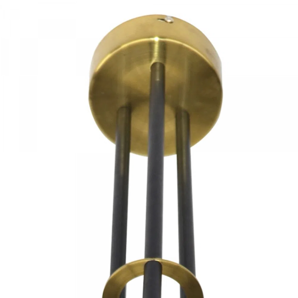 PENDENTE MOB 60CM X 53CM X 57CM 3 X LED 10W 127V / 220V DOURADO E PRETO - EY002 - 1