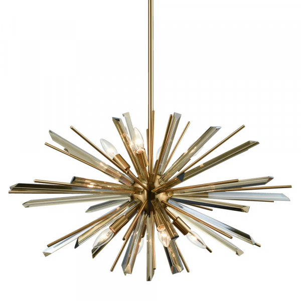 PENDENTE NIX BRONZE E TRANSPARENTE (D)99CM (A)56CM 10XE14 400W - BO013L - 2