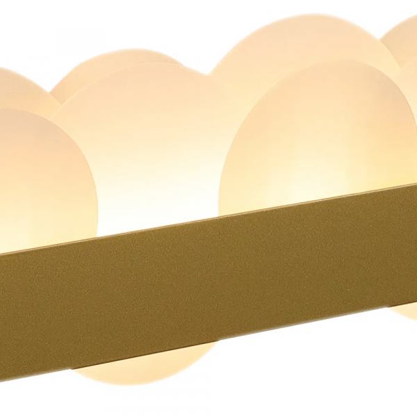 ARANDELA POEMA DOURADO E BRANCO (C)30CM (L)6CM (A)9CM 1X10W 3000K 500LM - EG005 - 3