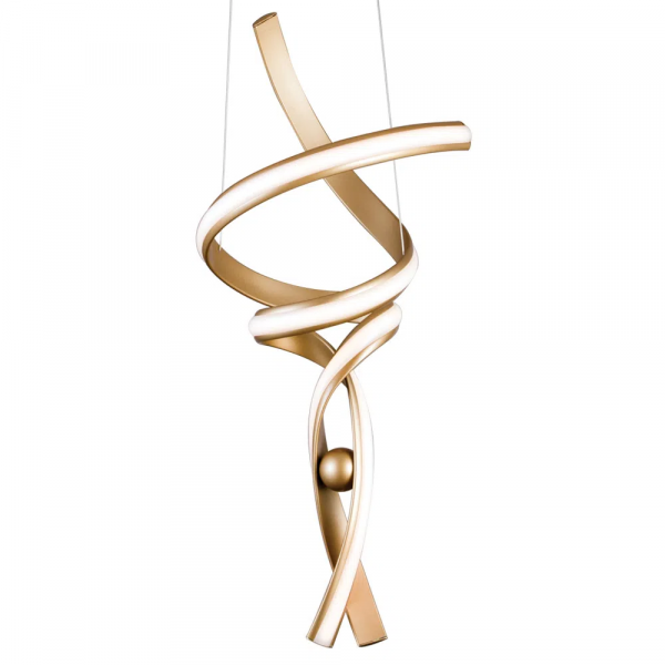 PENDENTE FLUIRE DOURADO (D)28CM (A)74CM 1X30W 3000K 1800LM - RE005 - 2