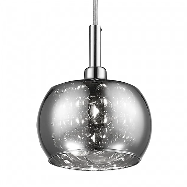 PENDENTE SOHO CROMADO E TRANSPARENTE (D)16CM (A)13CM 1XG9 25W - HO7613 - 5