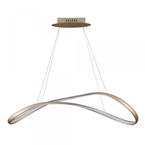 PENDENTE ZIG DOURADO (C)88CM (L)32CM (A)22CM 1X35W 3000K 1800LM - TP002G - 2