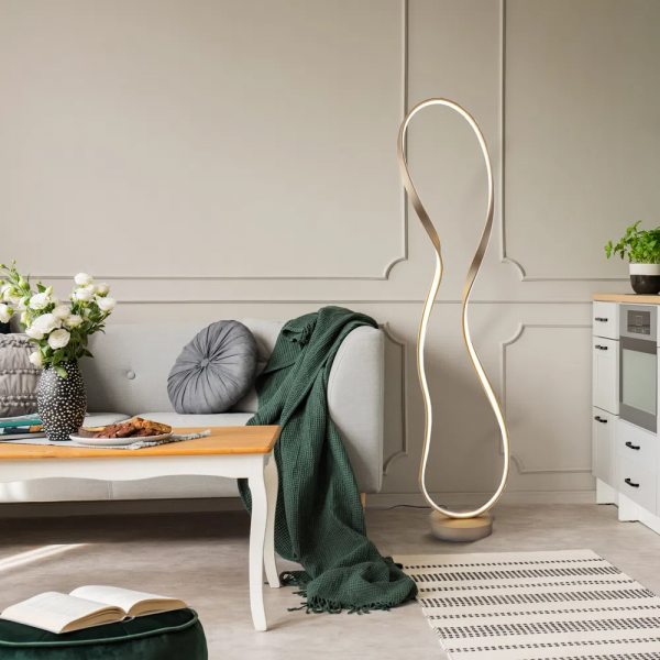 COLUNA FLOW DOURADO E BRANCO (C)32CM (L)23CM (A)148CM 1X35W 3000K 1750LM - SB005G - 2