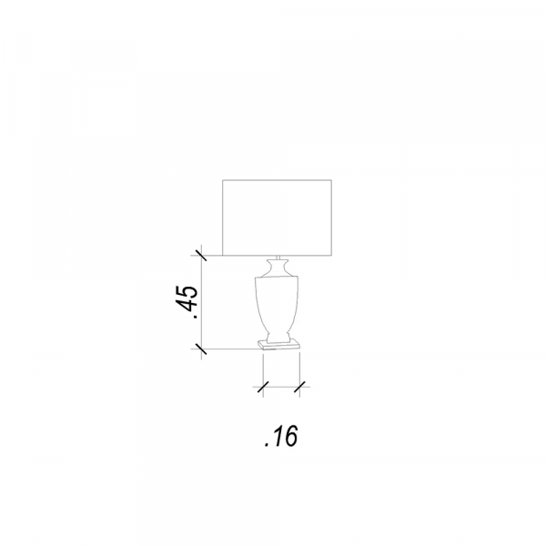 BASE PARA ABAJUR CLASSIC CROMADO E TRANSPARENTE (C)16CM (L)11CM (A)45CM 1XE27 40W - XL1121 - 1