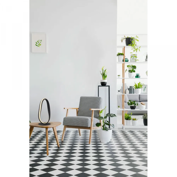 ABAJUR FLOW PRETO (D)18CM (A)38CM 1X12W 3000K 600LM - SB006 - 2