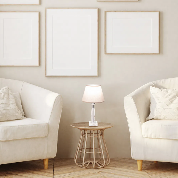 BASE PARA ABAJUR KRISTALO CROMADO E TRANSPARENTE (C)8CM (L)8CM (A)28CM 1XE27 40W - XL001 - 3