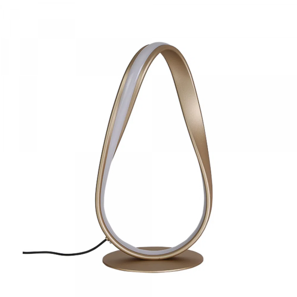 ABAJUR FLOW DOURADO E BRANCO (D)18CM (A)38CM 1X12W 3000K 600LM - SB006G - 3
