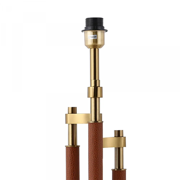 BASE PARA ABAJUR VENETO DOURADO E MARROM (D)17CM (A)58.5CM 1XE27 40W - MI009 - 1