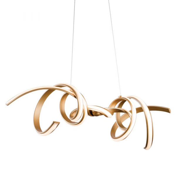 PENDENTE FLUIRE DOURADO (C)100CM (L)25CM (A)30CM 1X45W 3000K 2700LM - RE006 - 3