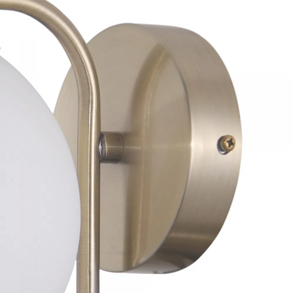 ARANDELA PETIT POA DOURADO E BRANCO (C)20CM (L)15CM (A)17CM 1XE27 BOLINHA 5W - SQ005 - 2