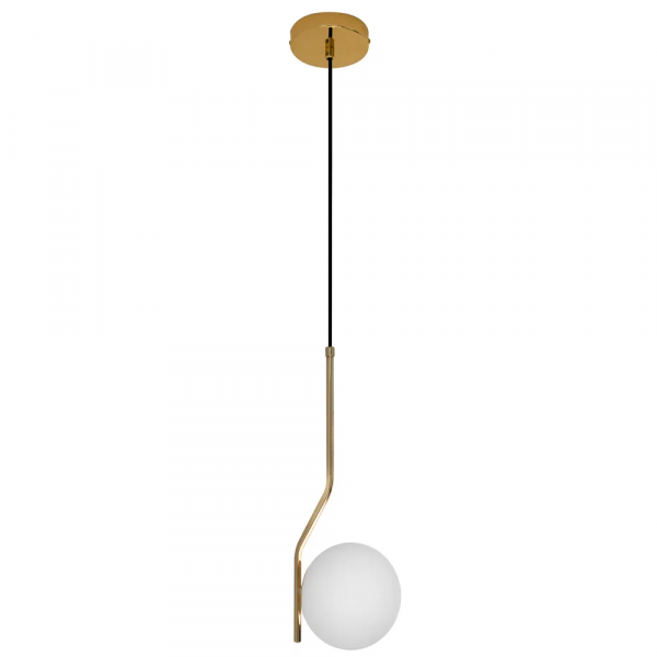 PENDENTE VIVA DOURADO E BRANCO (D)16CM (A)45CM 1XE27 BOLINHA 5W - SQ006 - 3