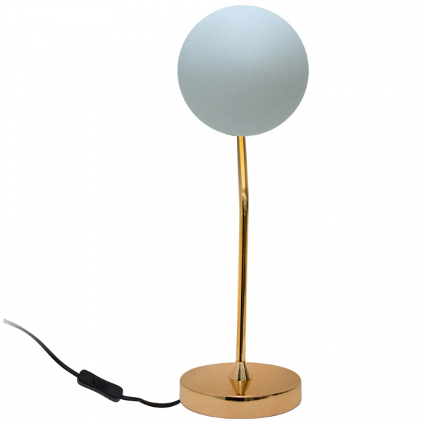 ABAJUR VIVA DOURADO E BRANCO (D)17CM (A)49CM 1XE27 BOLINHA 5W - SQ007 - 1