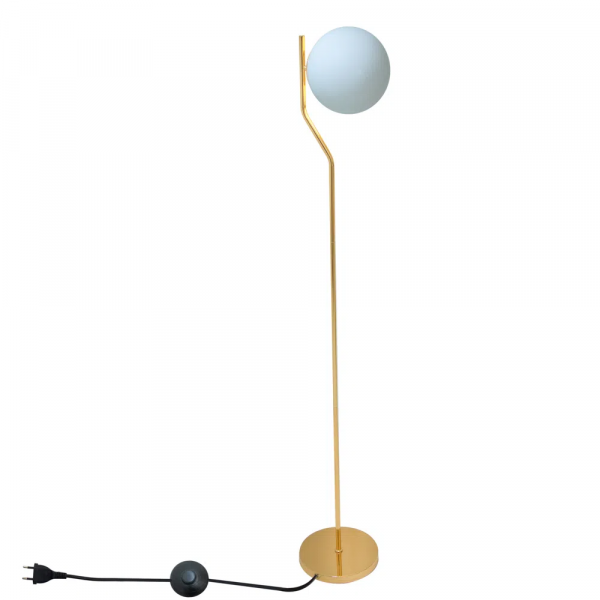 COLUNA VIVA DOURADO E BRANCO (D)25CM (A)160CM 1XE27 BOLINHA 5W - SQ008 - 2