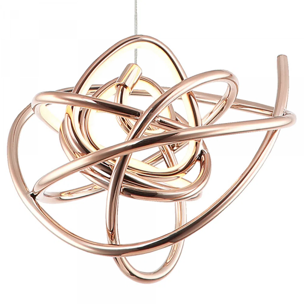 PENDENTE NINHO DOURADO E BRANCO (D)23CM 1X12W 3000K 960LM - WD017S - 2