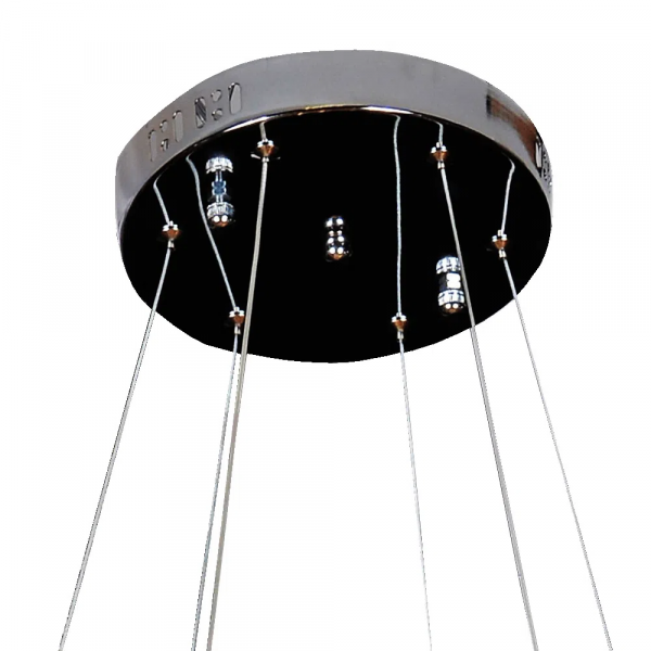 PENDENTE AURA PICCOLA CROMADO E TRANSPARENTE (D)60CM (A)5.5CM 1X24W 3000K 1320LM - ID010C - 1