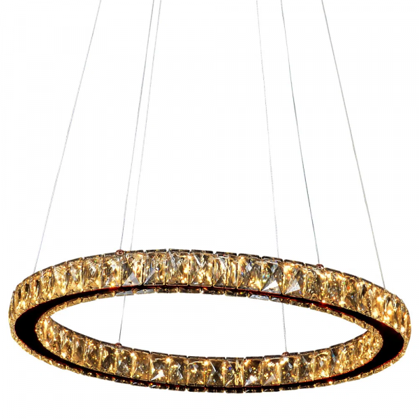 PENDENTE AURA PICCOLA COBRE E CHAMPAGNE (D)60CM (A)5.5CM 1X24W 3000K 1320LM - ID010E - 2