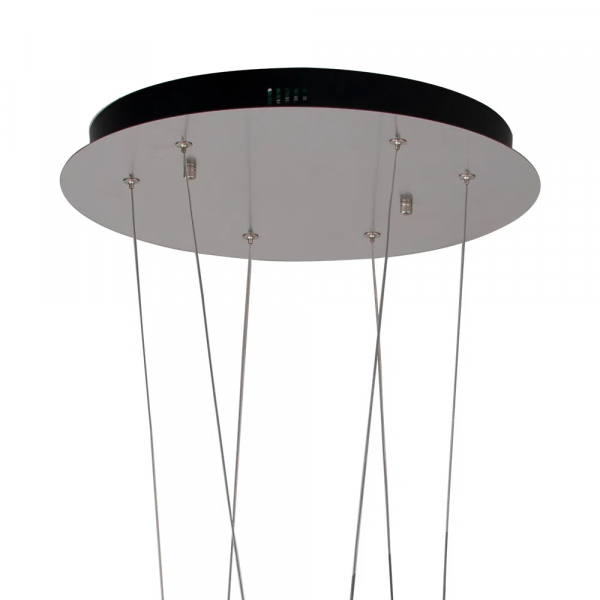 PENDENTE ÁGUA NICKEL E TRANSPARENTE E BRANCO (D)40CM (A)38.5CM 3X7W 3000K 9 - RE015M - 1