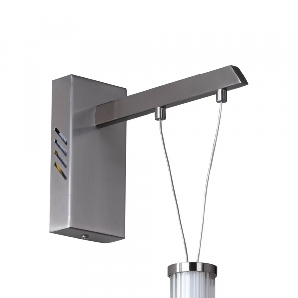 ARANDELA ÁGUA NICKEL E TRANSPARENTE E BRANCO (C)7CM (L)23CM (A)54CM 1X7W 30 - RE016 - 3