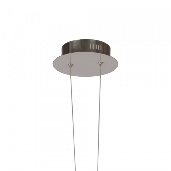 PENDENTE ÁGUA NICKEL TRANSP E BRANCO (D)4.5CM (A)38.5CM 1X7W 3000K 400LM - RE015S - 3