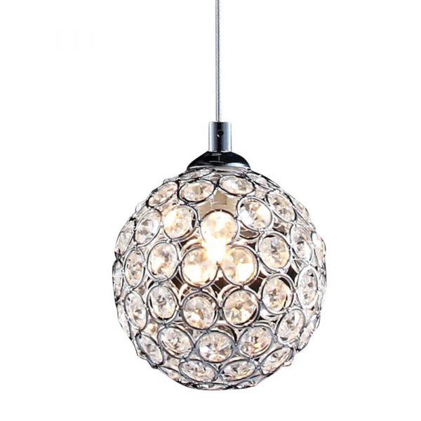 PENDENTE ARPEJO CROMADO E TRANSPARENTE (D)11CM 1XG9 40W - GA011 - 4