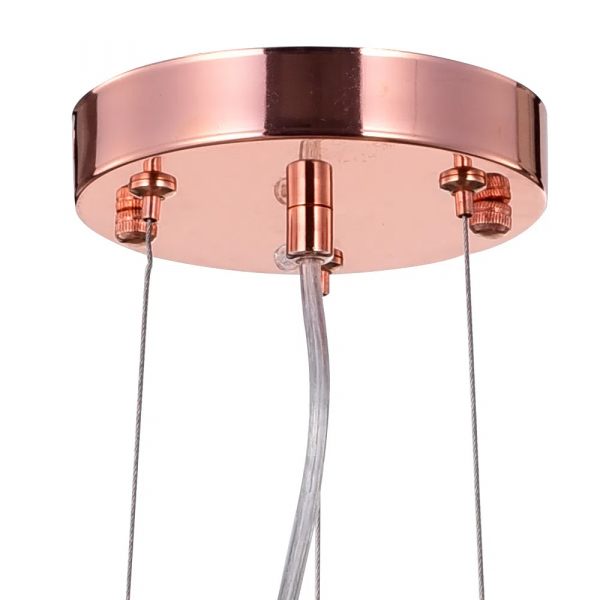 PENDENTE BELLS COBRE E TRANSPARENTE (D)40CM (A)16.5CM 5XG9 200W - PD009S - 1