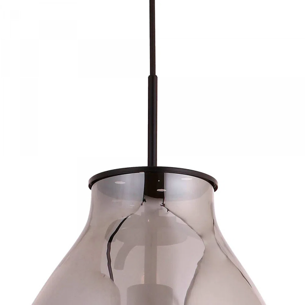 PENDENTE CAJU PRETO E CROMADO (D)30CM (A)40CM 1XE27 40W - RZ001SB - 2