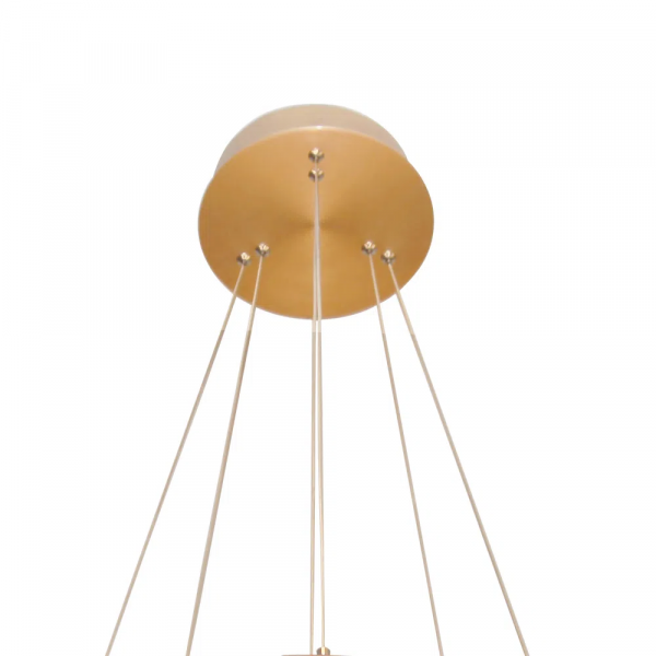 PENDENTE CIRCOLO FRENCH GOLD E BRANCO (D)60CM 1X43,2W 3000K 2160LM - BB022 - 1