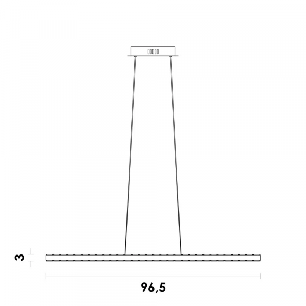 PENDENTE COLMEIA DOURADO E TRANSPARENTE (C)96,5CM (L)41,8CM (A)3CM 1X75W 3000K 3000LM LED - 1