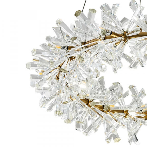 PENDENTE FLORA DOURADO E TRANSPARENTE (D)60CM (A)18CM 18XG4 54W - DY001S - 3