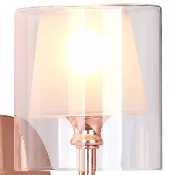 ARANDELA MAISON COBRE E TRANSPARENTE (C)14CM (L)12CM (A)19.5CM 1XG9 40W - MO0016E - 2