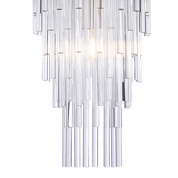 PENDENTE SANSA DOURADO E TRANSPARENTE (D)20.5CM (A)55CM 2XE14 80W - MR007 - 2