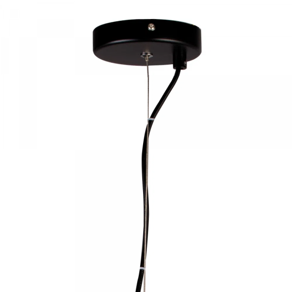 PENDENTE NOBU D 50CM X 31CM 1 X A60 40W PRETO / DOURADO E TRANSP - RE003BC - 1