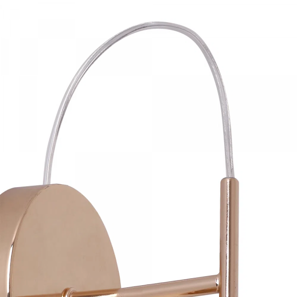 ARANDELA MEDIA LUNA DOURADO E TRANSPARENTE (C)18CM (L)12CM (A)27.5CM 1X6W 3000K 300LM - HM004 - 1