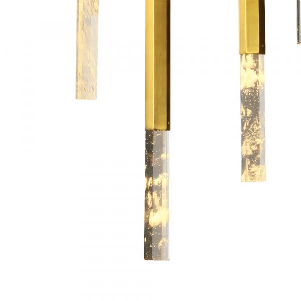 PENDENTE VITA BRONZE E TRANSPARENTE (D)38CM (A)51CM 9X4W 3000K 1800LM - HM005L - 2